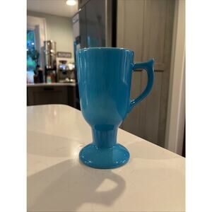 Vintage Sterling Vitrified China Sky Blue Footed Irish Coffee Mug